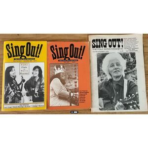 Lot Sing Out! Magazines three 3 issues 1970-90s